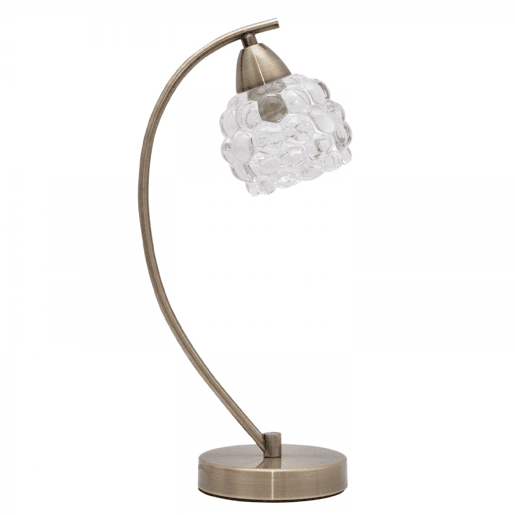 candeeiro de mesa em metal dourado vidro tulipa série 13cm