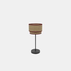 candeeiro de mesa em metal castanho série roque 18cm