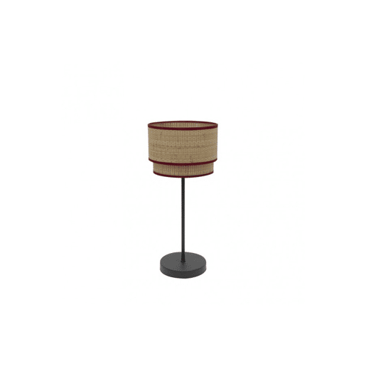candeeiro de mesa em metal castanho série roque 18cm