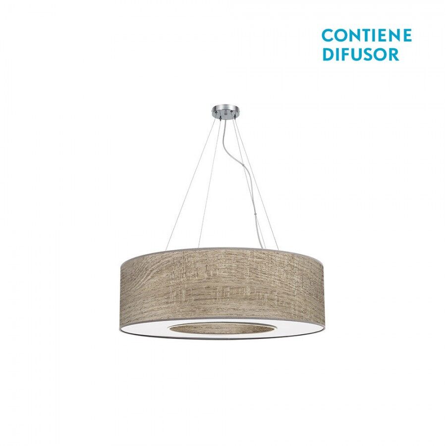 Colgante metal color cromo serie haiti 50cm