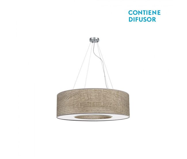 Colgante metal color cromo serie haiti 50cm