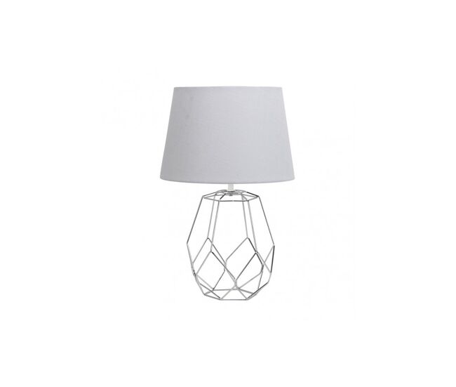 Lampara sobremesa metal color cromo serie labeo 33cm
