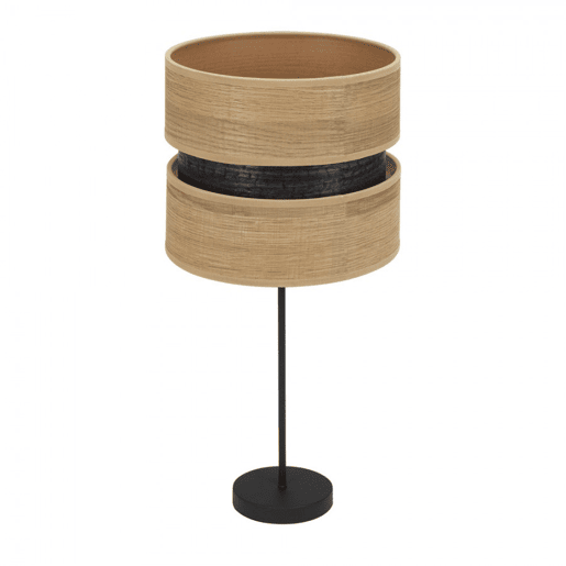 candeeiro de mesa de metal cor preta série colet 30cm