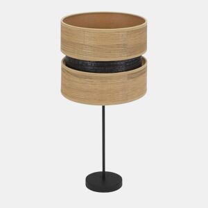 candeeiro de mesa de metal cor preta série colet 30cm