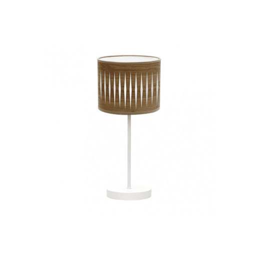 candeeiro de mesa metálico cor branca série piron 17cm