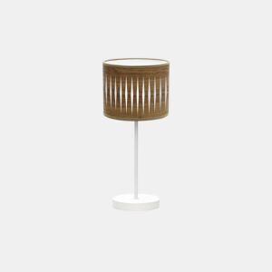 candeeiro de mesa metálico cor branca série piron 17cm