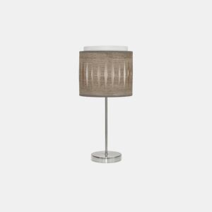 candeeiro de mesa em metal niquelado série alexandra 17cm