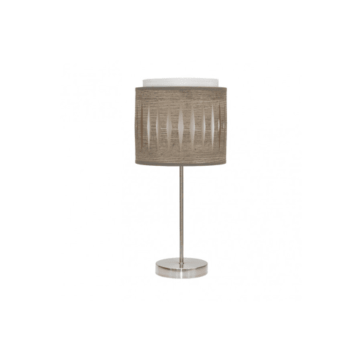 candeeiro de mesa em metal niquelado série alexandra 17cm