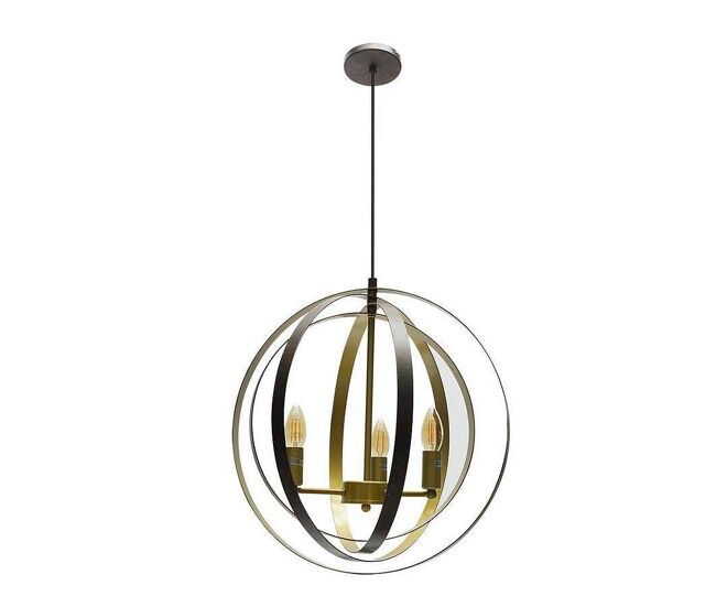 Colgante metal color marron serie encaje 46cm