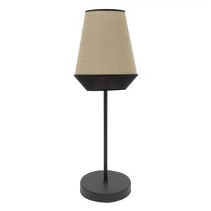 candeeiro de mesa metálico cor preta serie campana 25cm