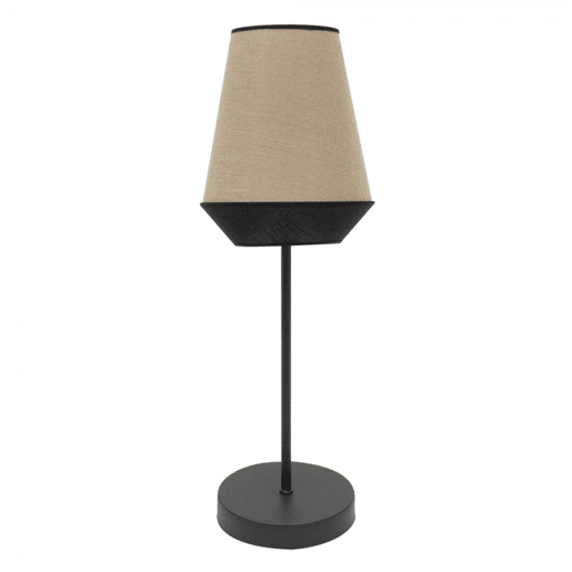 candeeiro de mesa metálico cor preta serie campana 25cm