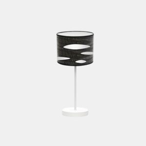 candeeiro de mesa metálico cor branca série odra 17cm