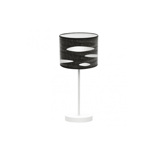 candeeiro de mesa metálico cor branca série odra 17cm