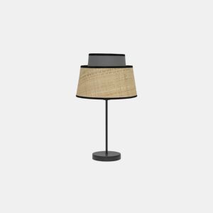 candeeiro de mesa de metal cor preta série jia 20cm