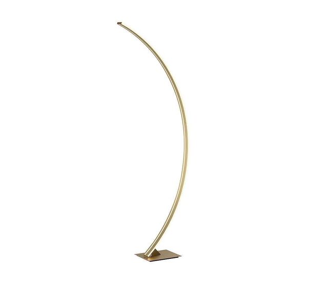 lampara de pie metal color dorado serie arcus 20cm