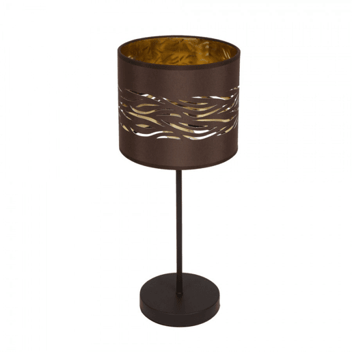 candeeiro de mesa metálico cor castanha serie niebla 17cm