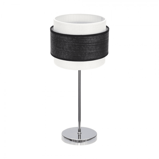 candeeiro de mesa em metal cromado série myriam 18cm