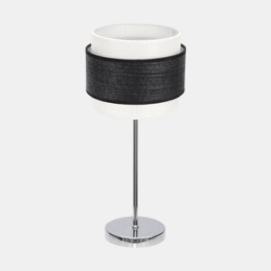 candeeiro de mesa em metal cromado série myriam 18cm