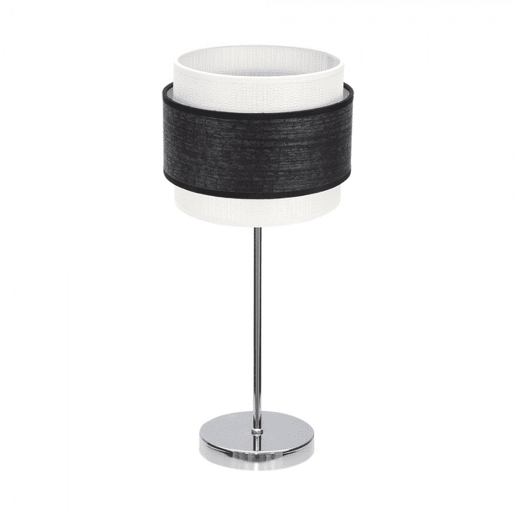 candeeiro de mesa em metal cromado série myriam 18cm