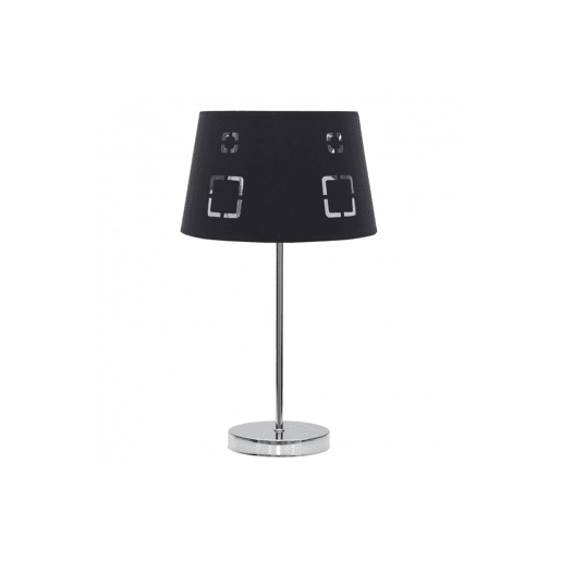 candeeiro de mesa em metal preto série celaya 25cm