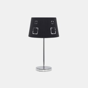 candeeiro de mesa em metal preto série celaya 25cm