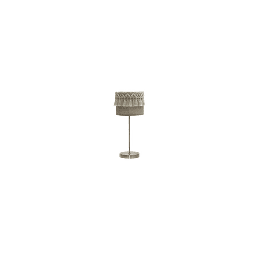 candeeiro de mesa em tecido bege série ekaterina 17cm