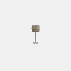 candeeiro de mesa em tecido bege série ekaterina 17cm