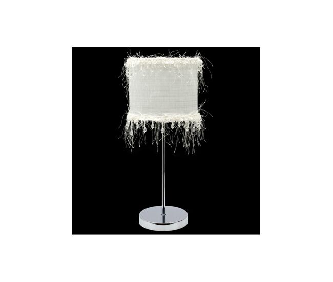 Lampara sobremesa metal color blanco serie hilos 17cm
