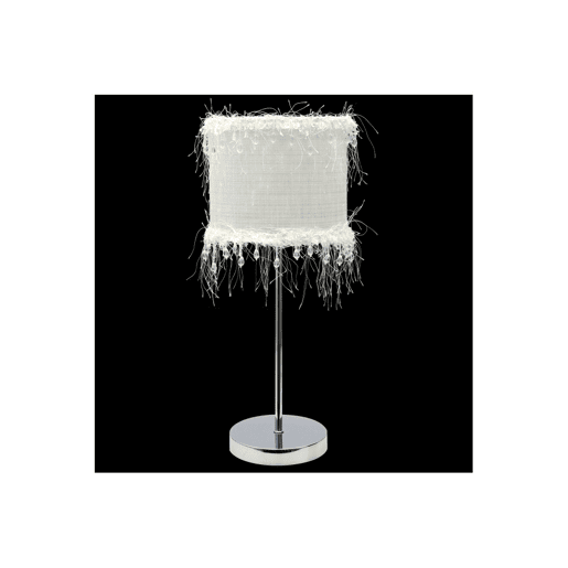 candeeiro de mesa metálico cor branca série hilos 17cm