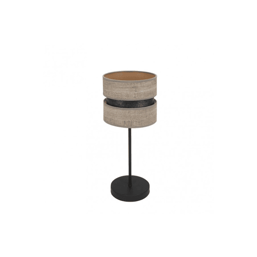 candeeiro de mesa metálico cor preta série colet 18cm