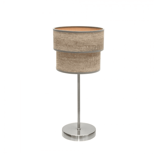 candeeiro de mesa em metal niquelado série smile 18cm