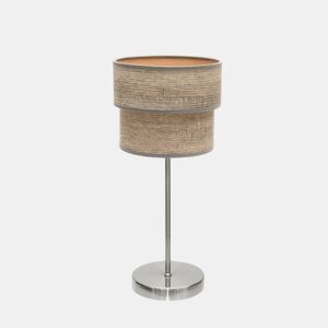 candeeiro de mesa em metal niquelado série smile 18cm