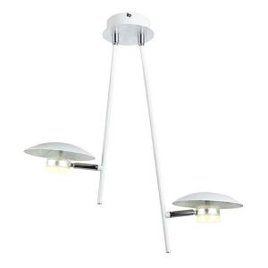 candeeiro de tecto metálico cor branca série cape town 49cm
