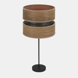 candeeiro de mesa de metal cor preta série colet 30cm