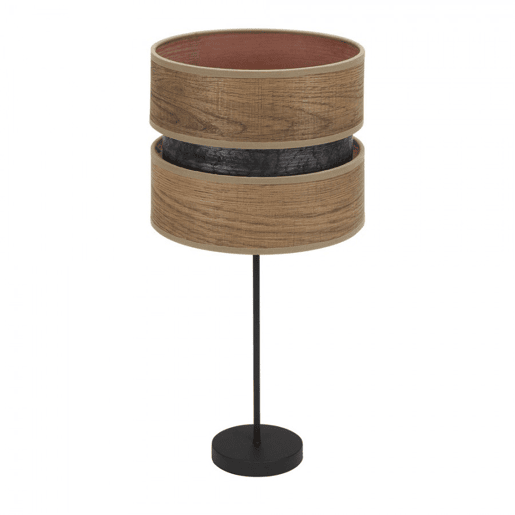 candeeiro de mesa de metal cor preta série colet 30cm