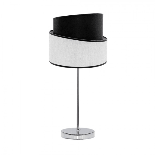candeeiro de mesa em metal cromado série hara 18cm