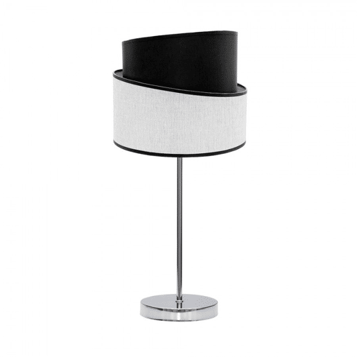 candeeiro de mesa em metal cromado série hara 18cm