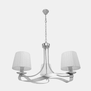 candeeiro de tecto metal cor cromada série baeza 52cm