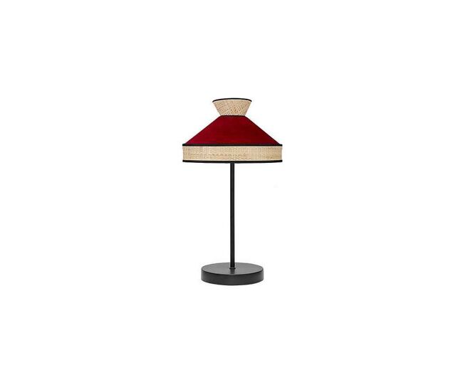 Lampara sobremesa metal color rojo serie fabrizio 20cm