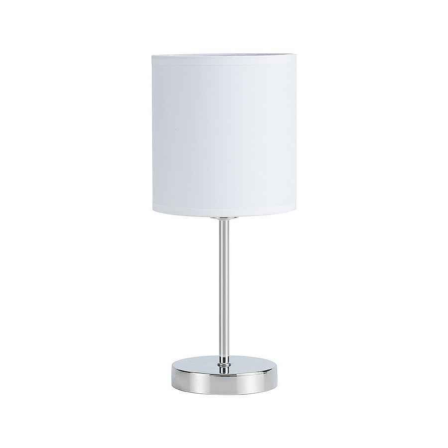 Lampara sobremesa metal color cromo serie chanza 16cm