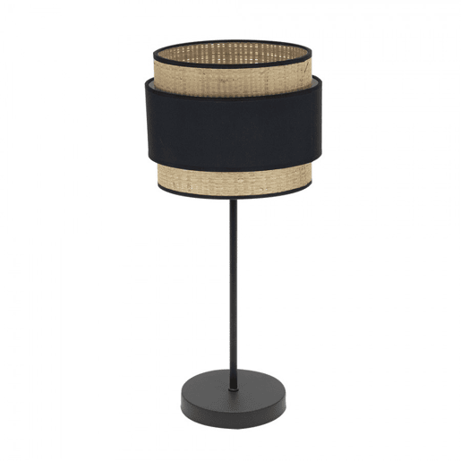 candeeiro de mesa metálico cor preta série kandy 30cm