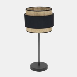candeeiro de mesa metálico cor preta série kandy 30cm