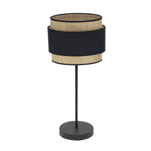 candeeiro de mesa metálico cor preta série kandy 30cm