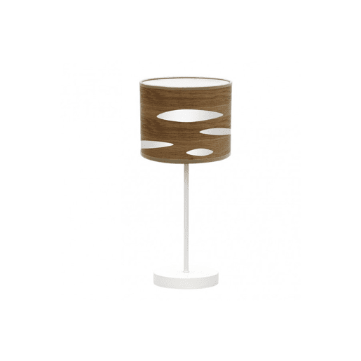 candeeiro de mesa metálico cor branca série odra 17cm