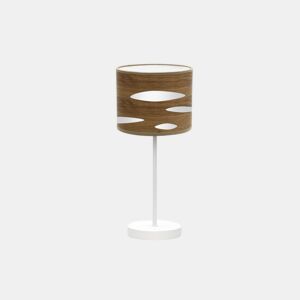 candeeiro de mesa metálico cor branca série odra 17cm