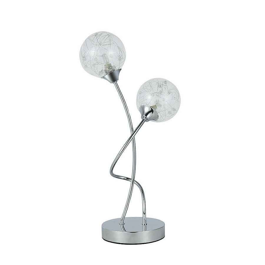 Lampara sobremesa metal color cromo serie rio de janeiro 24cm