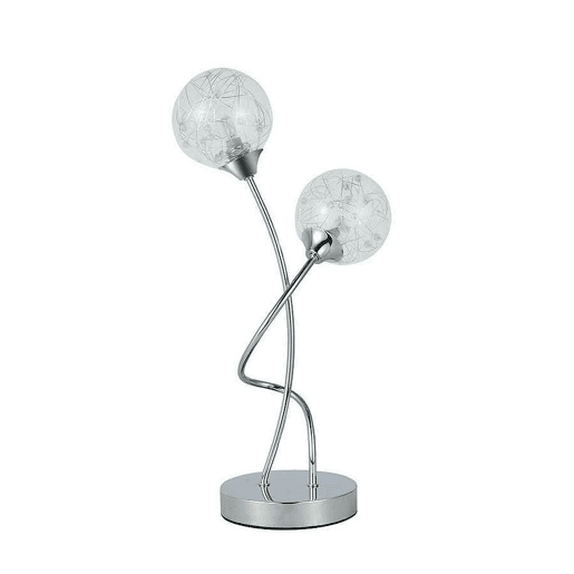 candeeiro de mesa em metal cromado série rio de janeiro 24cm