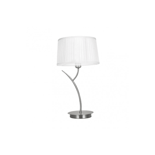 candeeiro de mesa em metal cromado série magni 30cm