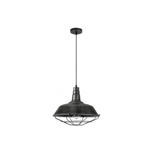 candeeiro de tecto cor prata metal série flamenco 36cm