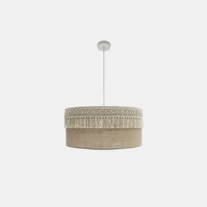 pendente têxtil bege ekaterina série 60cm